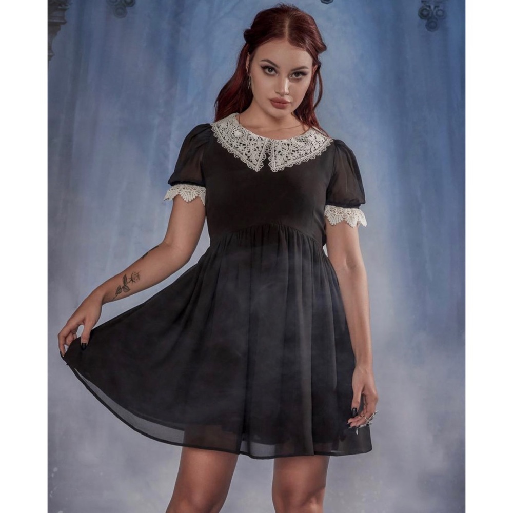 *New* Lace collared babydoll dress